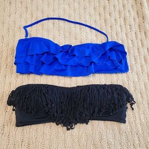 Bundle of Two Strapless Bikini Tops